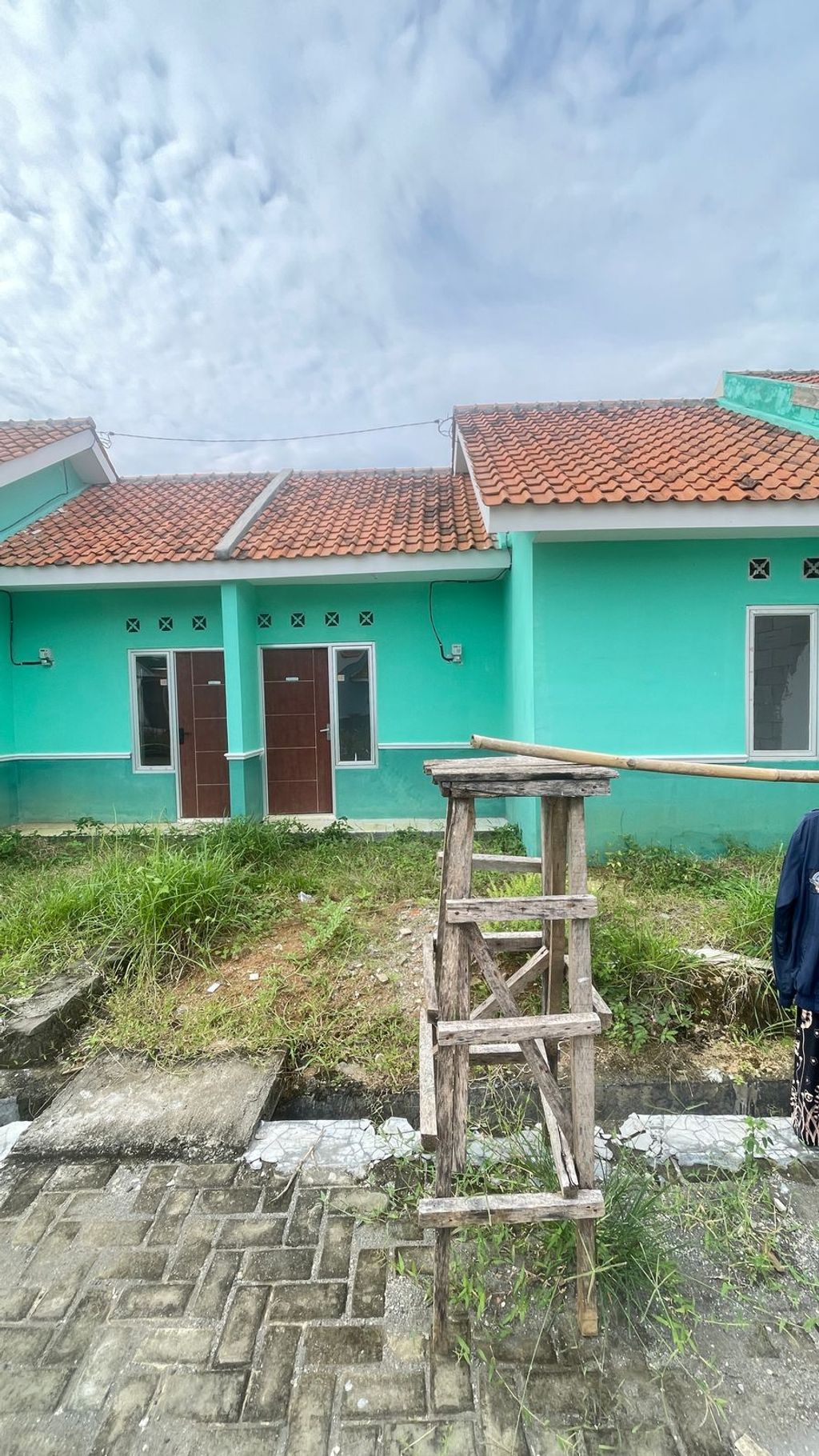 foto tampak rumah tipe 30/60 subsidi blok E No 4 perumahan GRAND MAHKOTA SULTAN 4