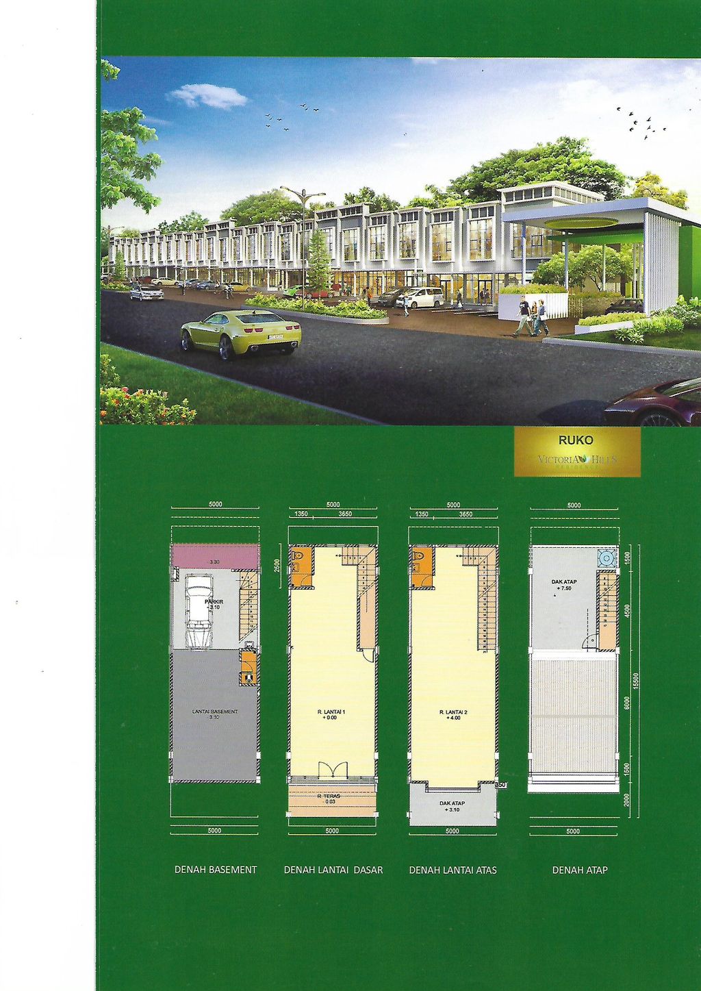 foto denah rumah tipe Rumah Toko (RUKO) perumahan Victoria Hills