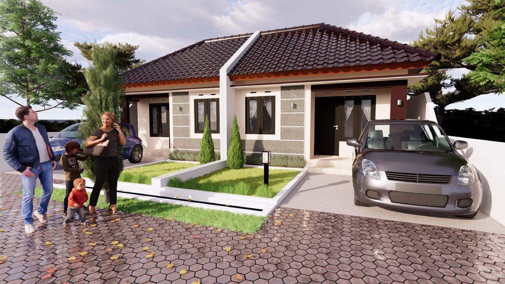 foto tampak rumah tipe 30/80 New perumahan KEDATON RESIDENCE