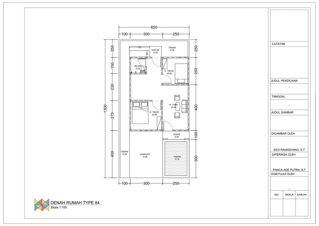 foto denah rumah tipe SUBSIDI perumahan CITRA BUANA RESIDENCE 2 TIPE 36