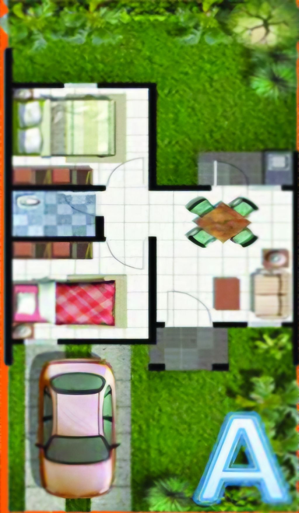 foto denah rumah tipe 36(2025) perumahan Grand Borista