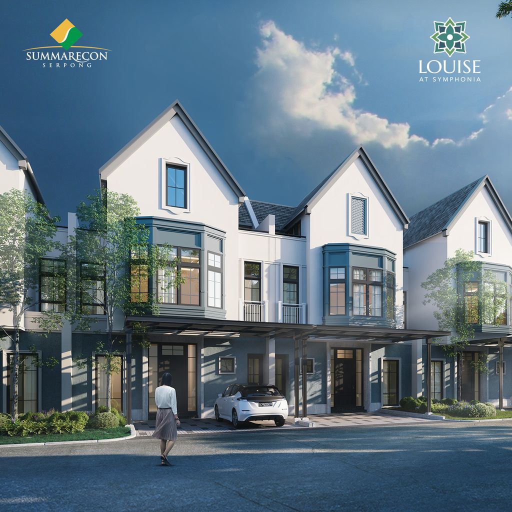 foto tampak rumah tipe Louise 8 3 Lantai perumahan Cluster Louise