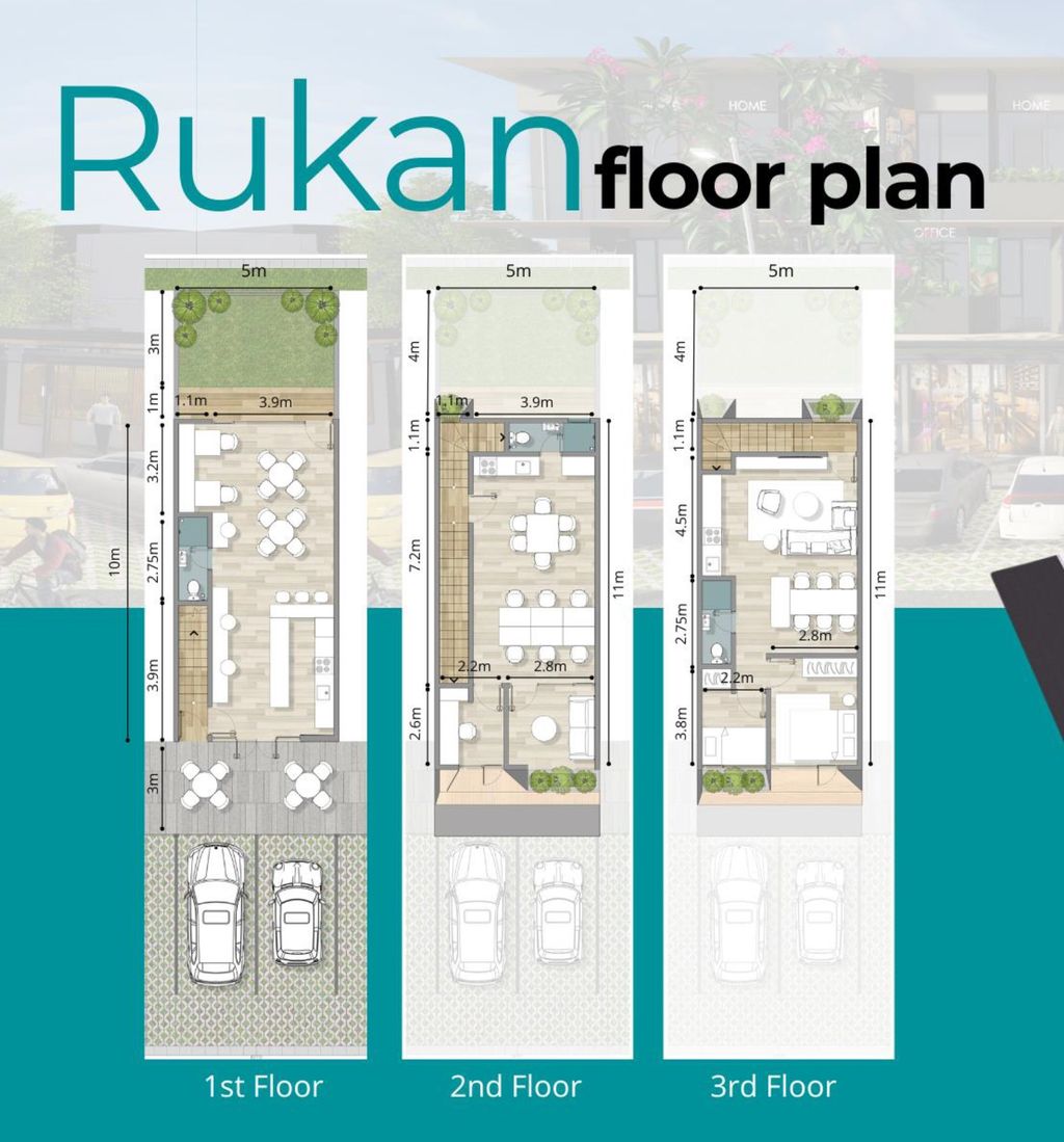 foto denah rumah tipe SHOPHOME perumahan AMEGA WESTPARC