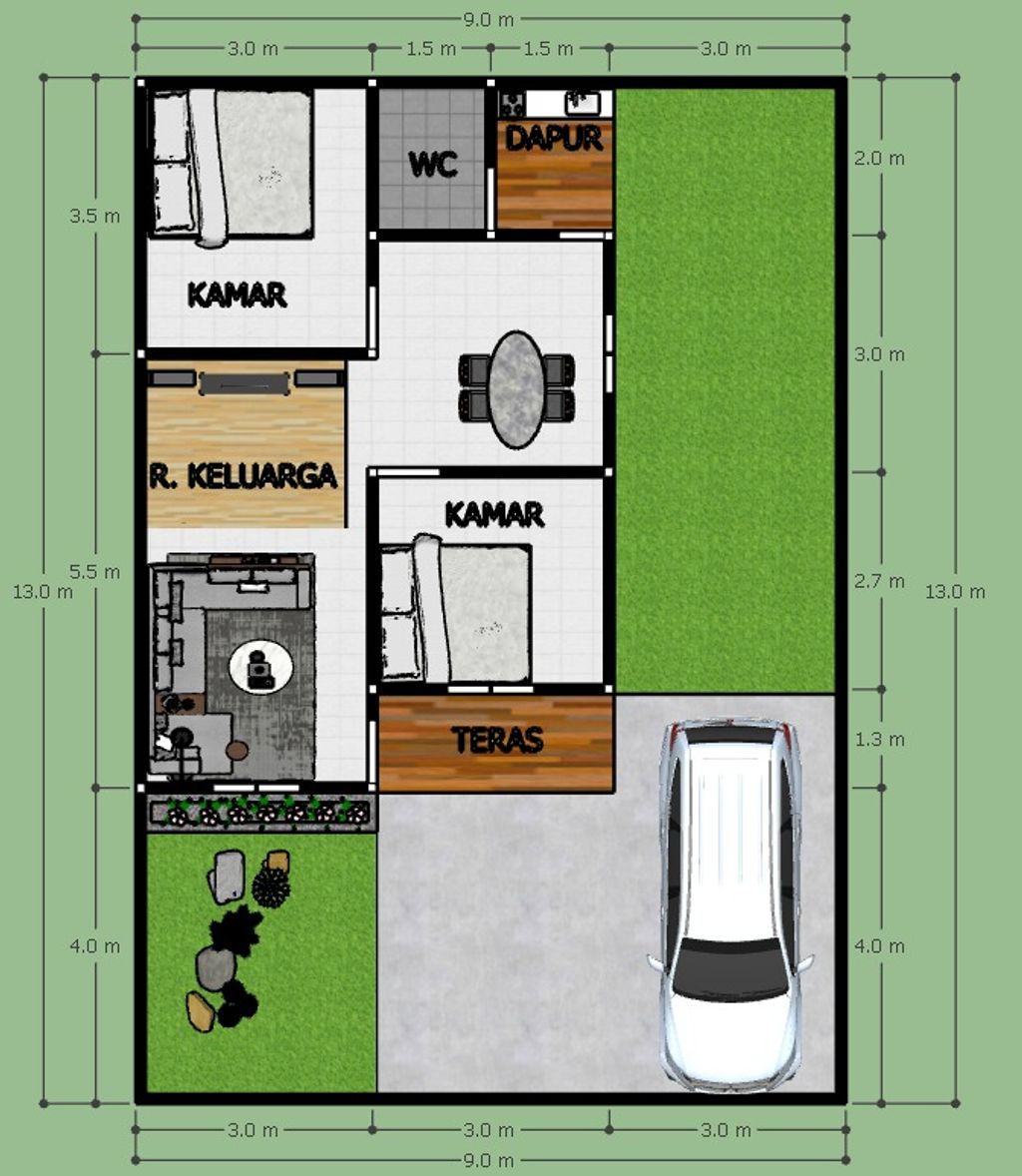 foto denah rumah tipe 50 perumahan PERUMAHAN AMANAH GOLD 5
