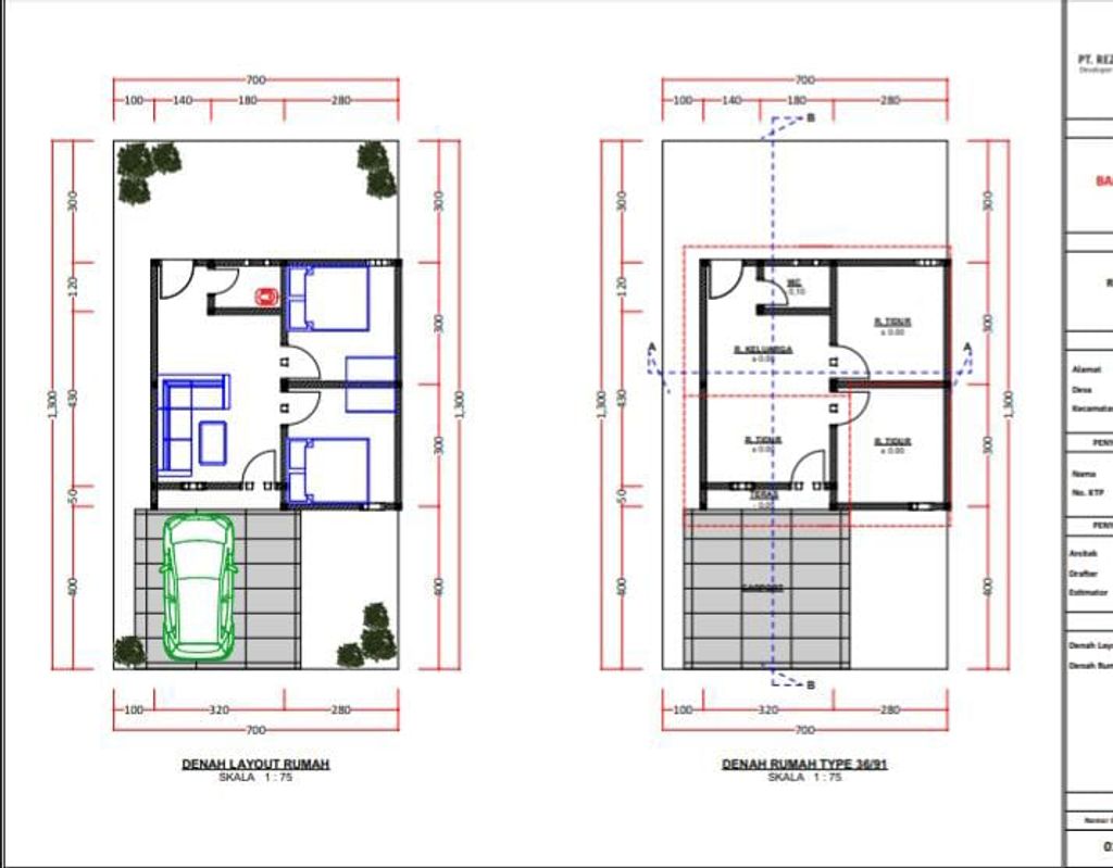 foto denah rumah tipe 36 perumahan BAHOEA RESIDENCE MOROWALI