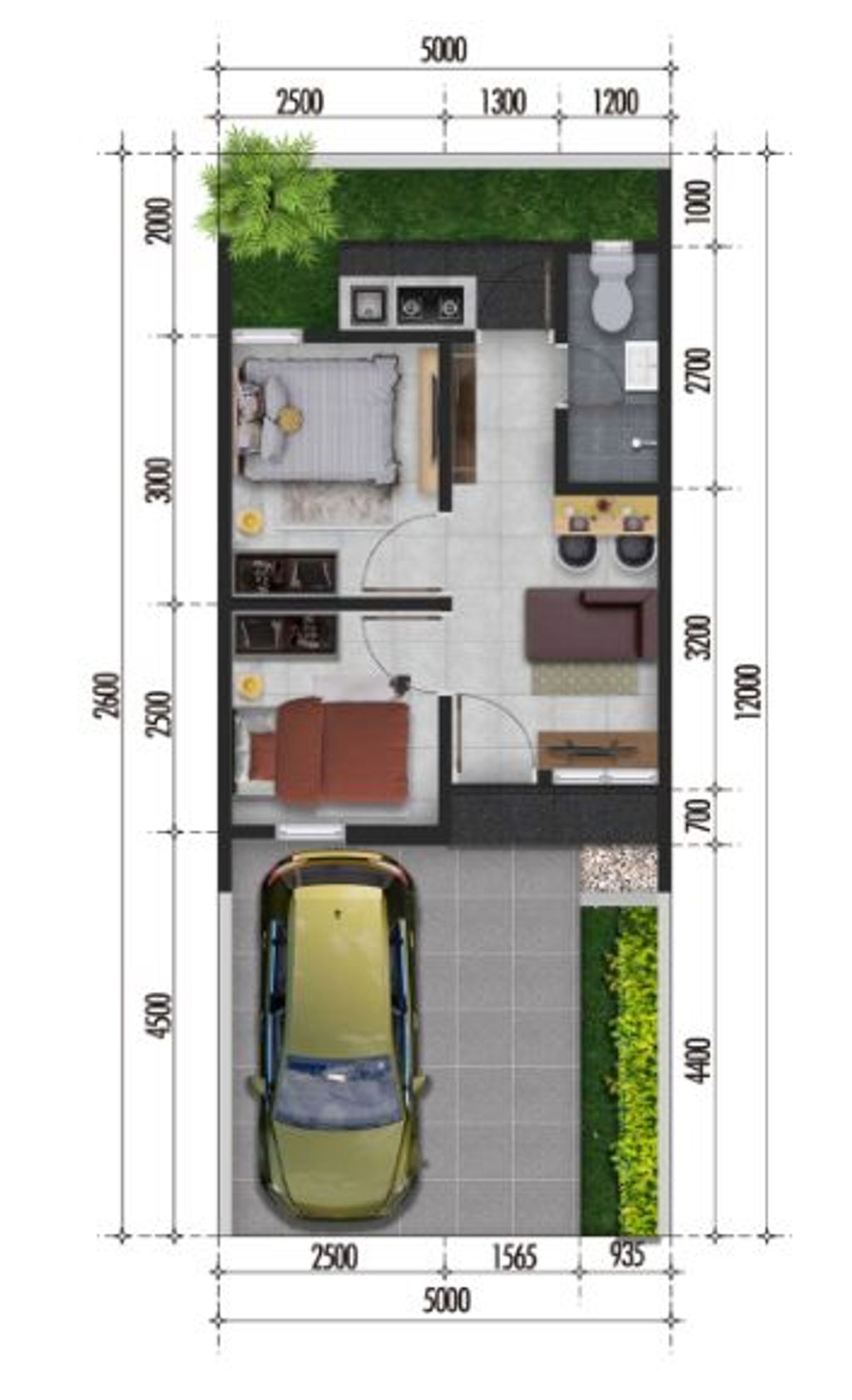 foto denah rumah tipe I GARDENIA STANDART perumahan I GARDENIA