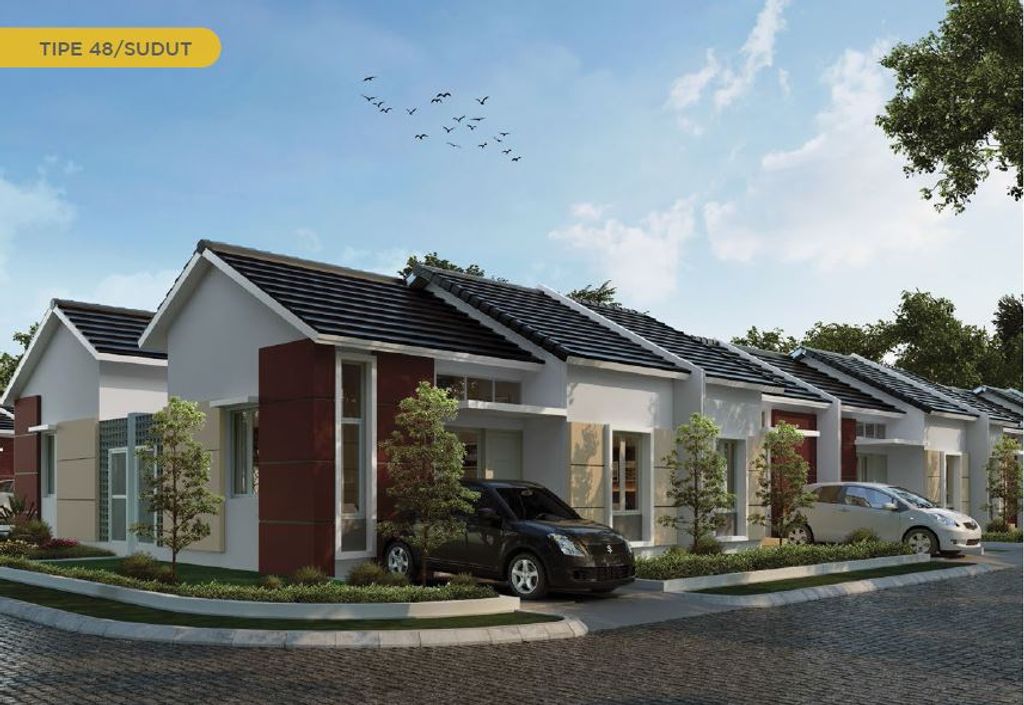 foto tampak rumah tipe DANISHA 48/SUDUT perumahan CLUSTER DANISHA ELORA JIVA