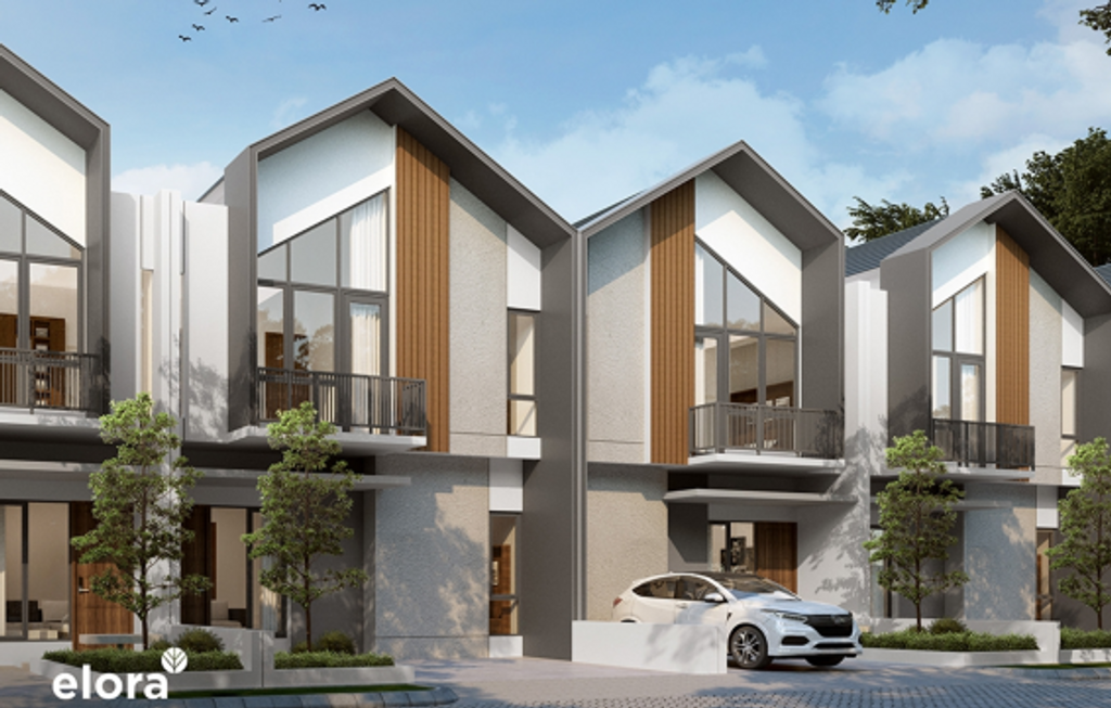 foto tampak rumah tipe 65/77 perumahan CLUSTER DANISHA ELORA JIVA