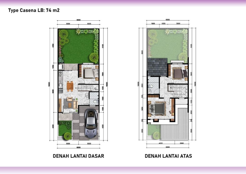 foto denah rumah tipe Cassena perumahan CITRALAND SAMARINDA