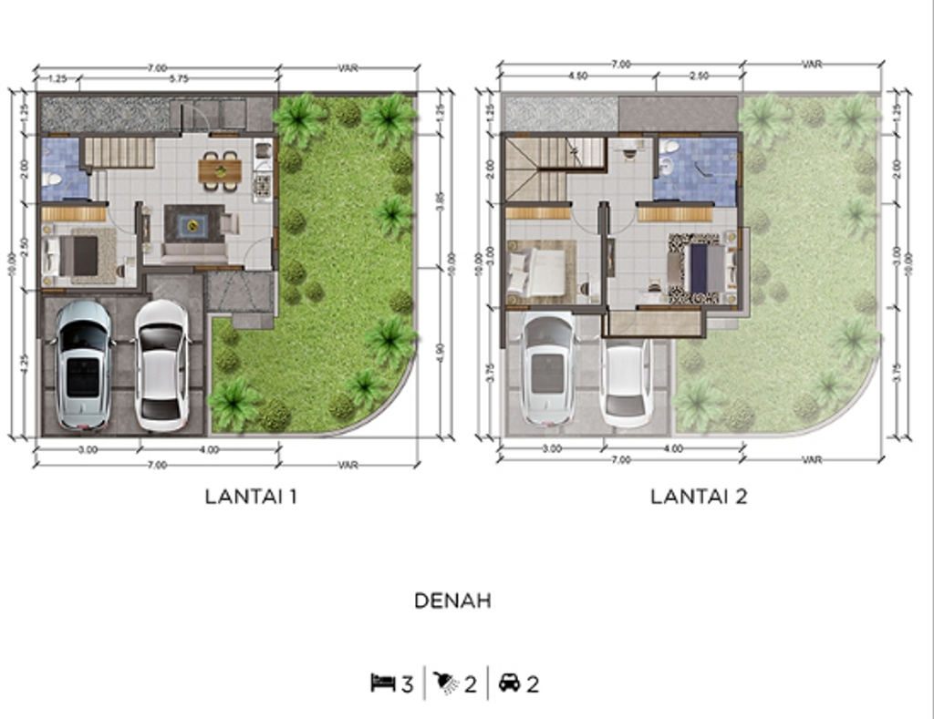 foto denah rumah tipe 45/SUDUT perumahan CLUSTER DANISHA ELORA JIVA