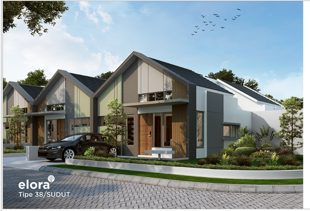 foto tampak rumah tipe 38/82 perumahan CLUSTER DANISHA ELORA JIVA