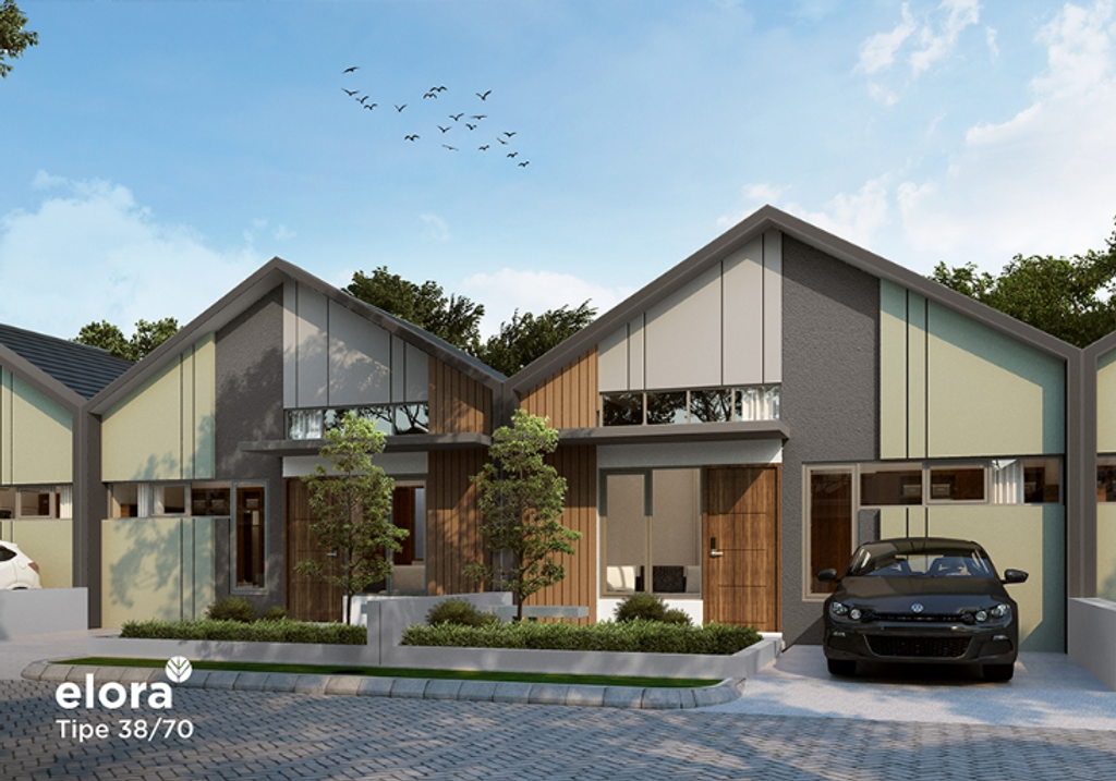 foto tampak rumah tipe 38/70 perumahan CLUSTER DANISHA ELORA JIVA
