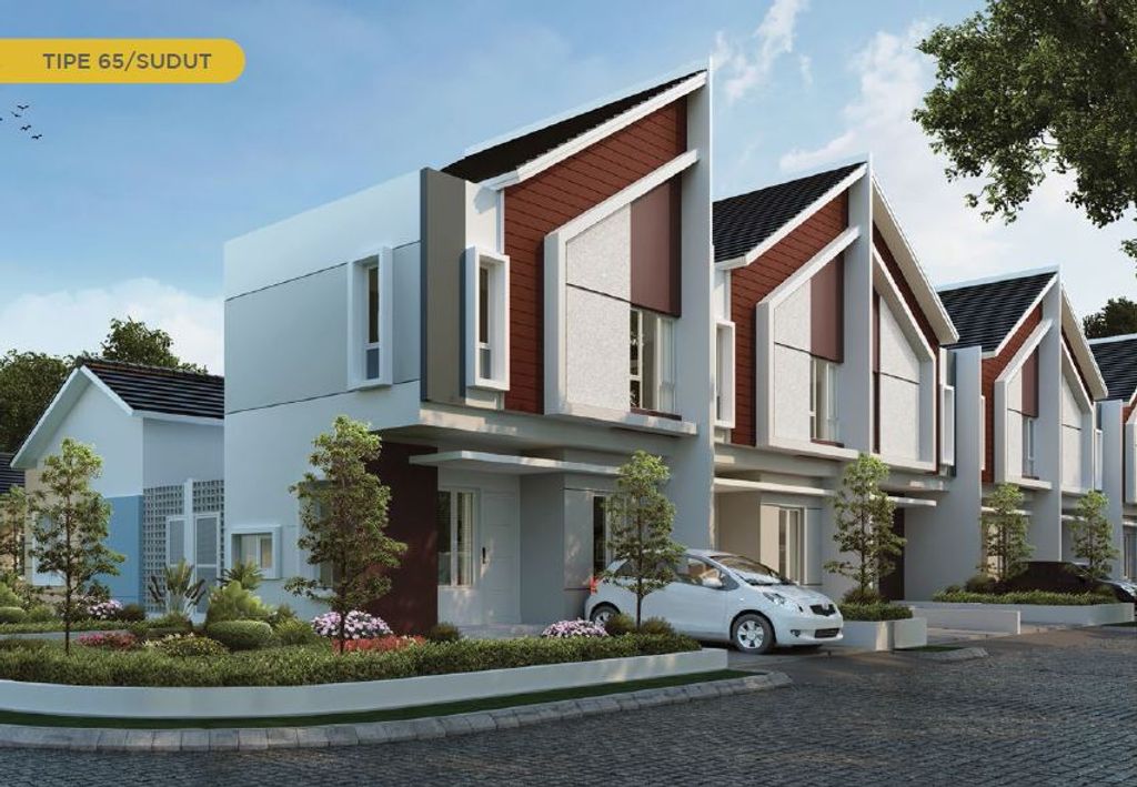 foto tampak rumah tipe DANISHA 65/SUDUT perumahan CLUSTER DANISHA ELORA JIVA