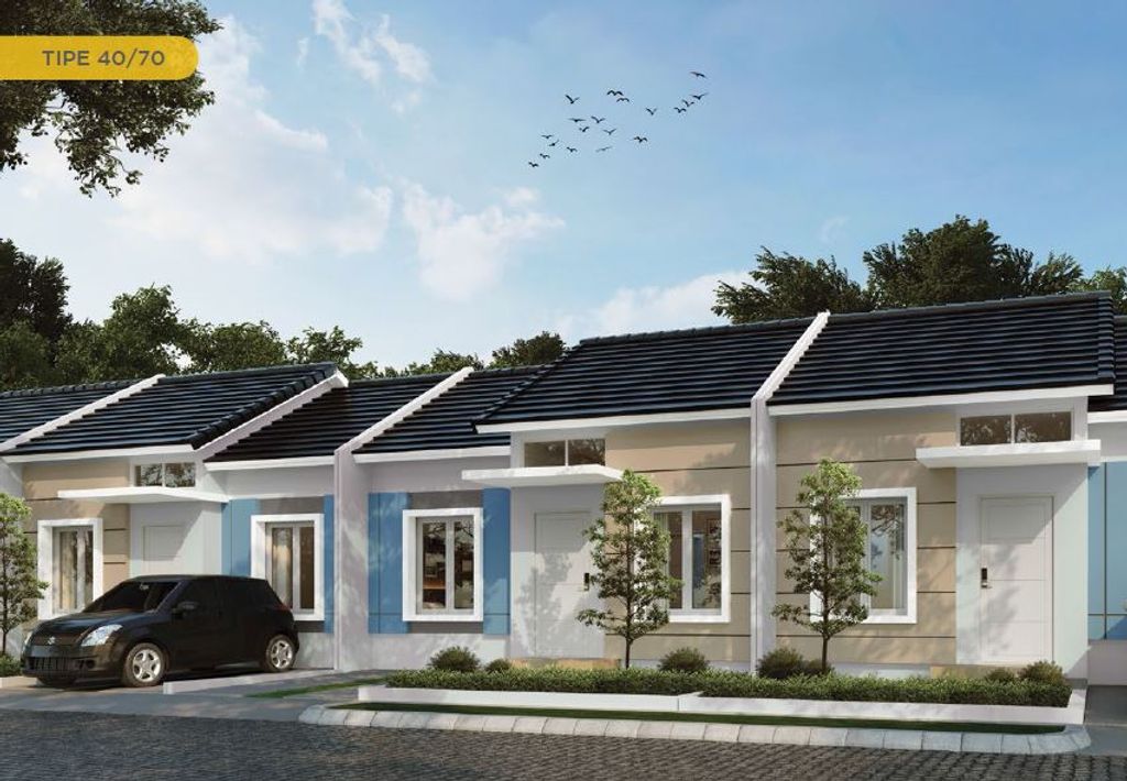 foto tampak rumah tipe DANISHA 40/70 perumahan CLUSTER DANISHA ELORA JIVA