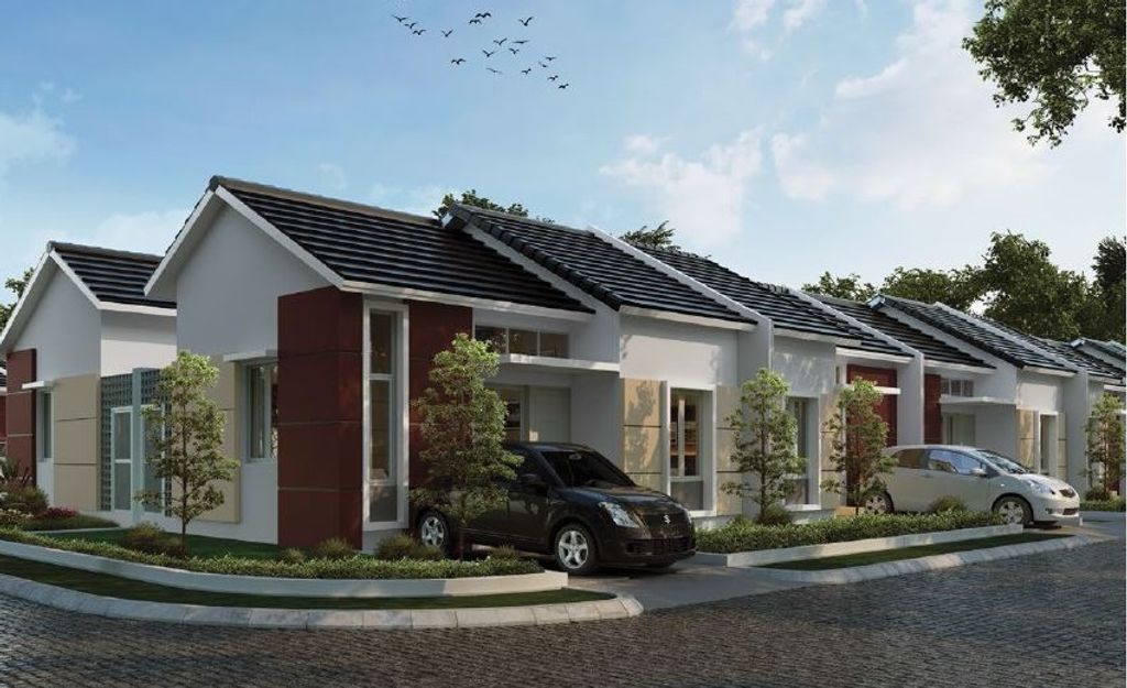 foto tampak rumah tipe DANISHA 42/90 perumahan CLUSTER DANISHA ELORA JIVA
