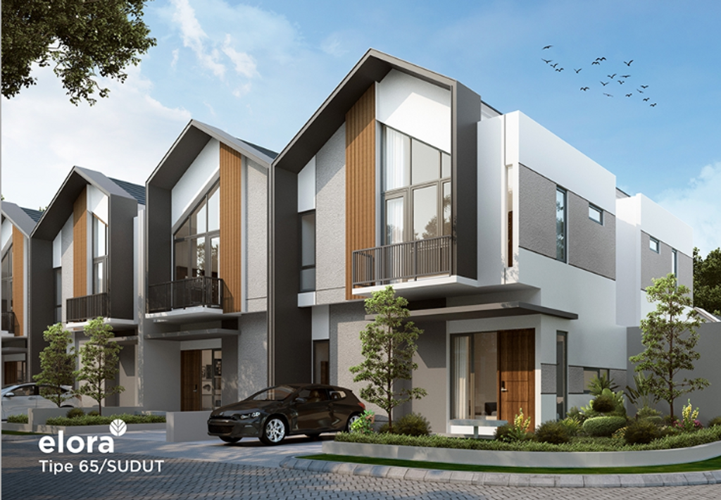 foto tampak rumah tipe 45/SUDUT perumahan CLUSTER DANISHA ELORA JIVA