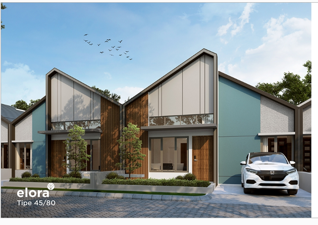 foto tampak rumah tipe 45/80 perumahan CLUSTER DANISHA ELORA JIVA