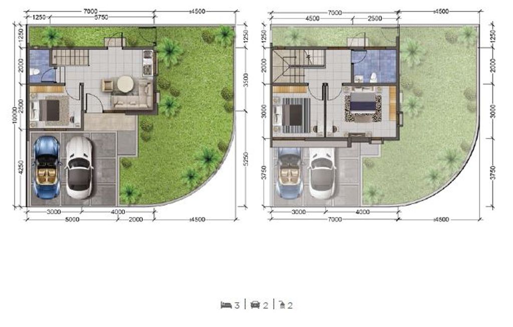 foto denah rumah tipe DANISHA 65/SUDUT perumahan CLUSTER DANISHA ELORA JIVA
