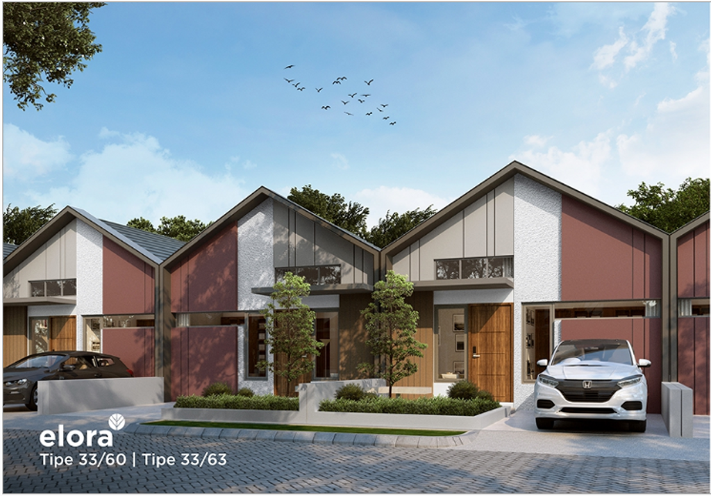 foto tampak rumah tipe 33/63 perumahan CLUSTER DANISHA ELORA JIVA