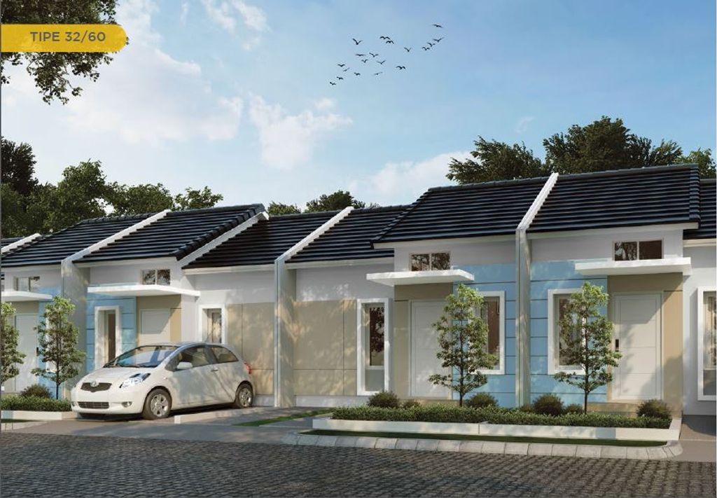 foto tampak rumah tipe DANISHA 32/60 perumahan CLUSTER DANISHA ELORA JIVA