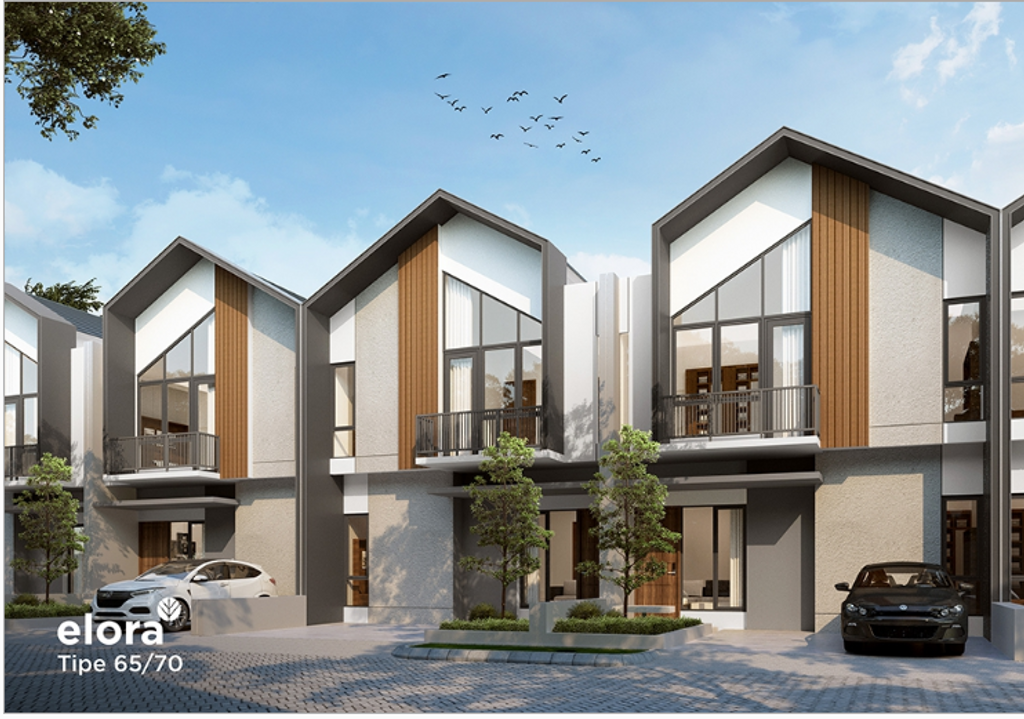 foto tampak rumah tipe 65/70 perumahan CLUSTER DANISHA ELORA JIVA