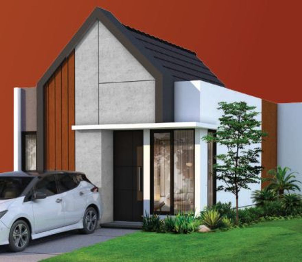foto tampak rumah tipe FOLKS 5 perumahan CLUSTER DAN RUKO FORTUNE FOLKS 2
