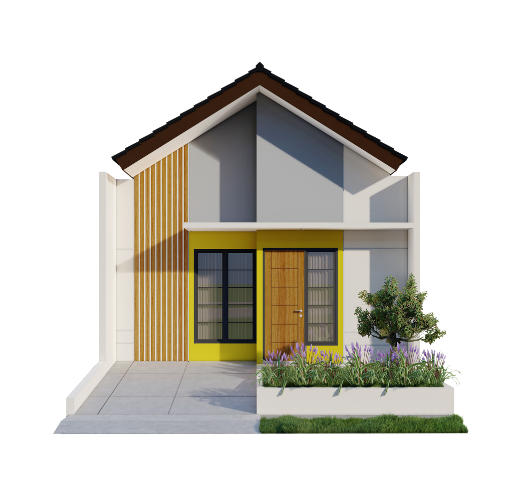 foto tampak rumah tipe 30/60 perumahan VILLA PAMARAYAN