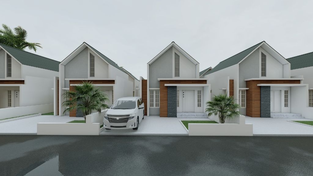 foto tampak rumah tipe 36/120 perumahan ANESKA RESIDENCE