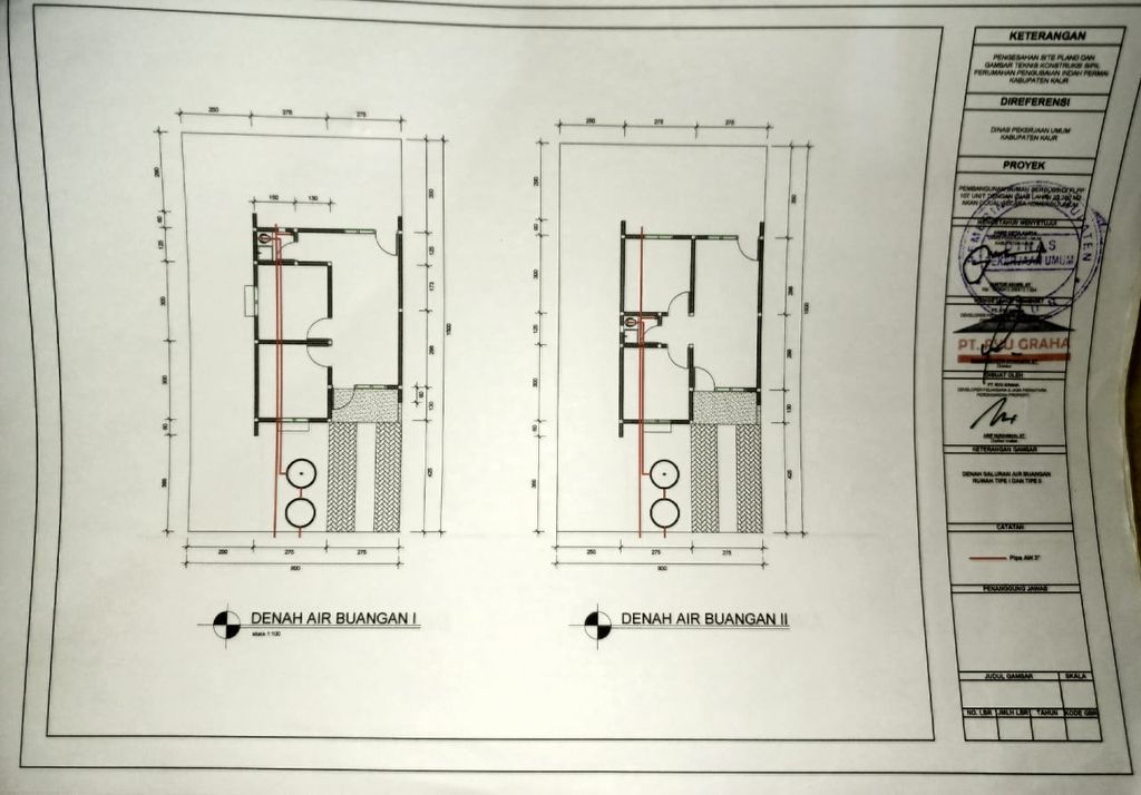 foto denah rumah tipe 36 perumahan Pengubaian Indah Permai