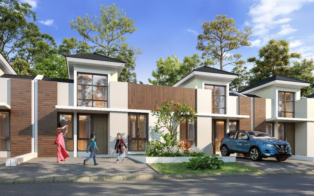 foto tampak rumah tipe ROMASHKA perumahan CITRA SENTUL RAYA
