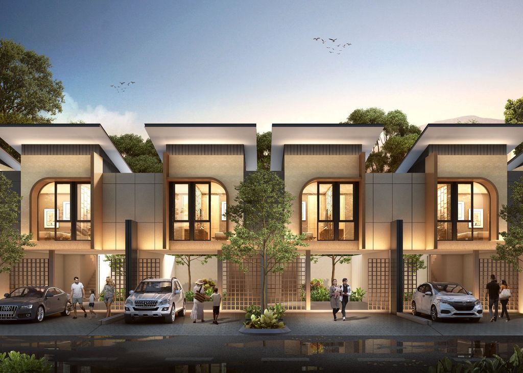 foto tampak rumah tipe AMALA EKA STD perumahan Podomoro Park Bandung Cluster Sadyagriya Amala Eka Standard