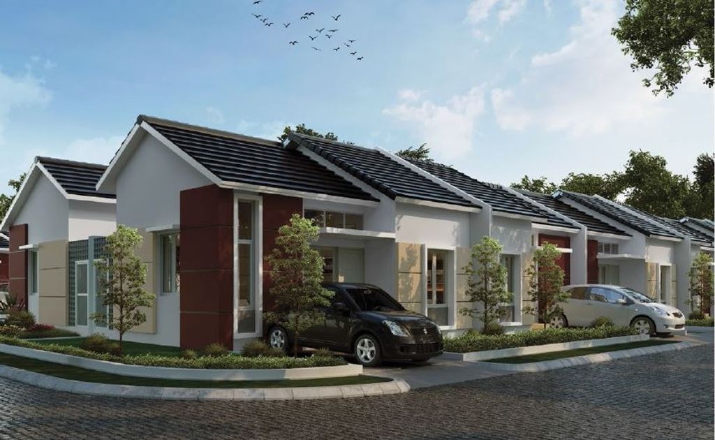 foto tampak rumah tipe DANISHA 48/HOOK perumahan CLUSTER DANISHA ELORA JIVA