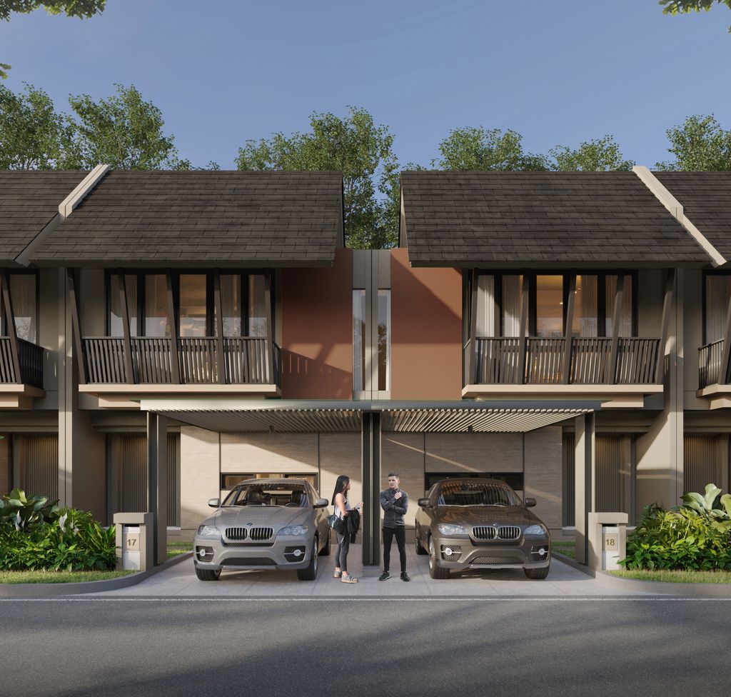 foto tampak rumah tipe 7 x 14 perumahan The Mutiara Springs