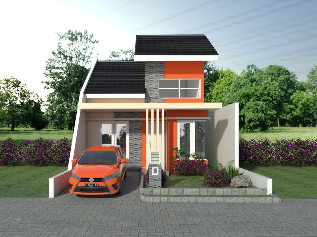 foto tampak rumah tipe NEW TIARA perumahan LA DIVA GREEN HILL