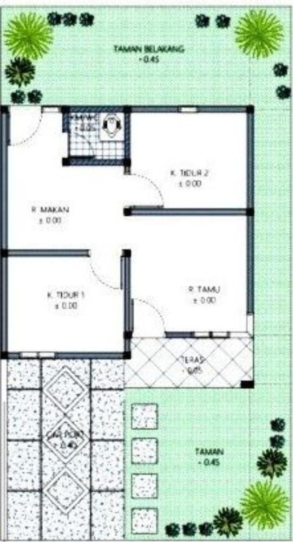 foto denah rumah tipe 36 perumahan Puri Puuwatu Indah.