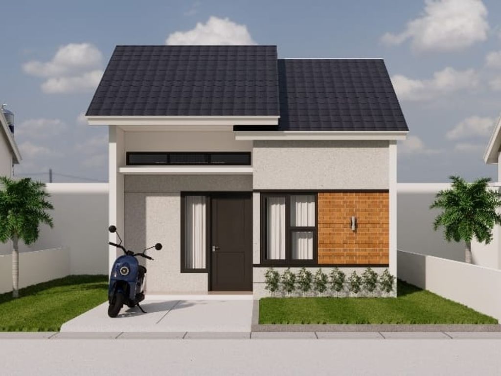 foto tampak rumah tipe 36/120 perumahan GRAND KARINA