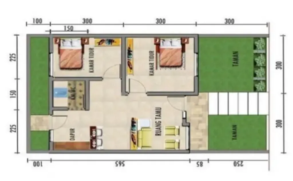 foto denah rumah tipe 36 perumahan PERUMAHAN BUMI ARUM RESIDENCE