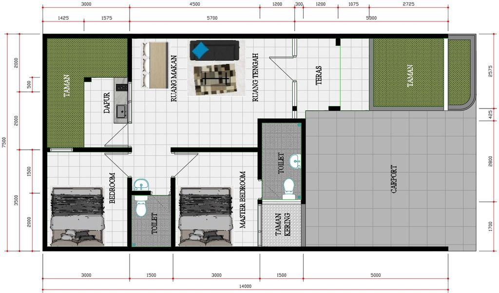 foto denah rumah tipe ONYX AMARYLLIS perumahan GRAND ROYAL REGENCY