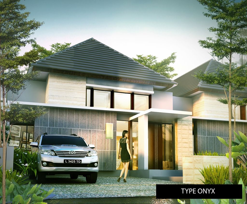 foto tampak rumah tipe ONYX AMARYLLIS perumahan GRAND ROYAL REGENCY