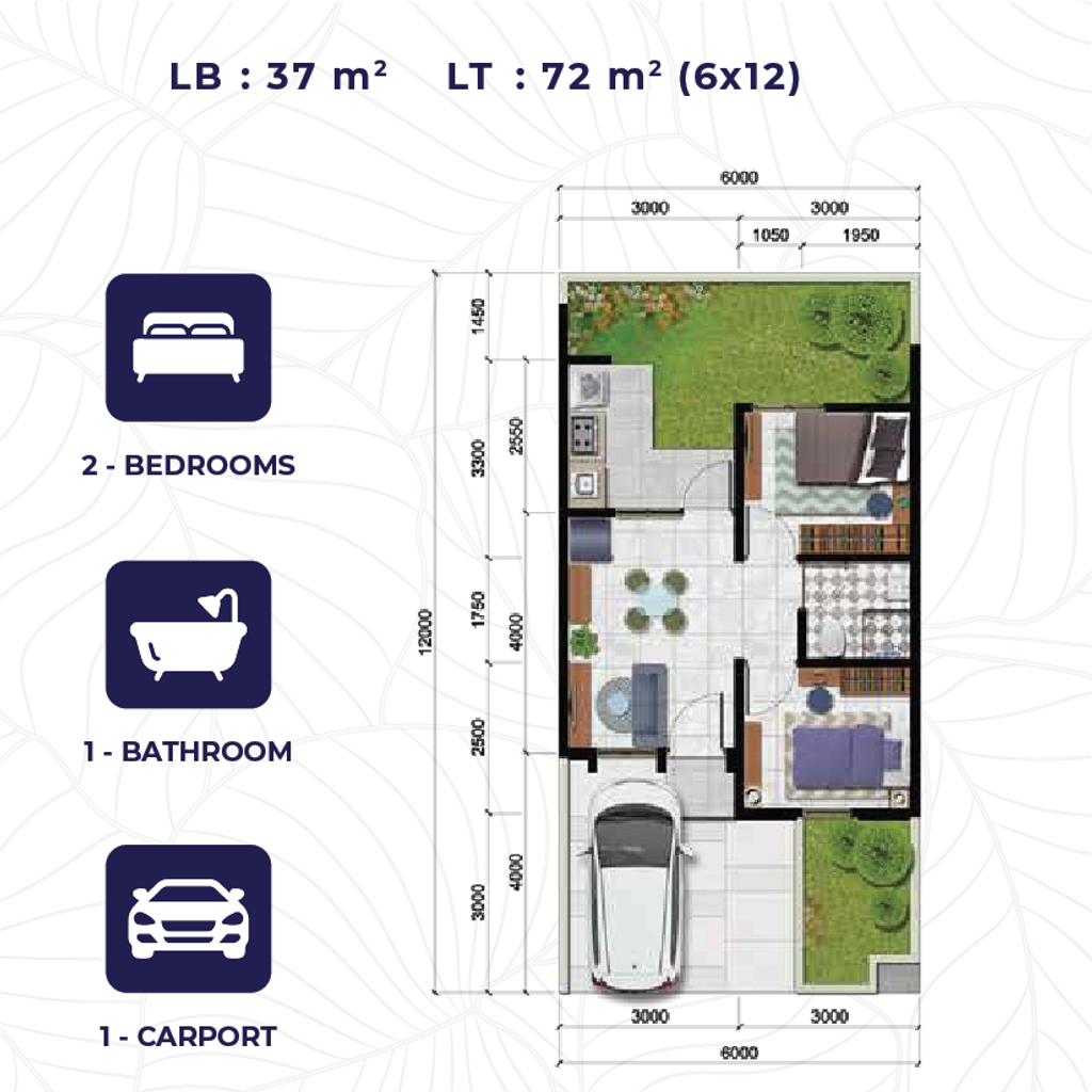 foto denah rumah tipe GROSSO C SUDUT - SUDUT perumahan CITRA RAYA - RUKO THE AVENUE