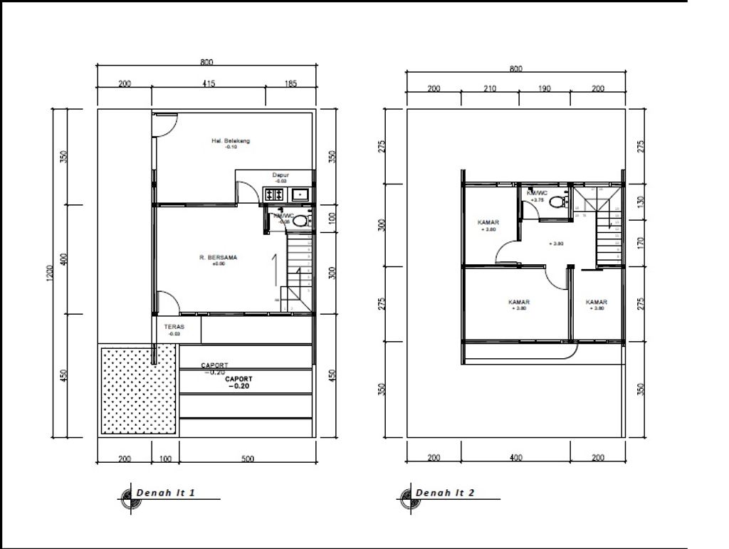 foto denah rumah tipe 60 Compact 3 Kamar HC (715) perumahan G-Land Katapang Residence 1