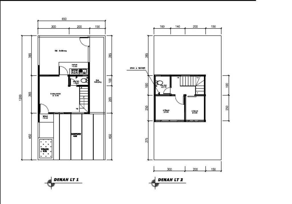 foto denah rumah tipe 41 Compact High Ceiling (345) perumahan Bukit Sukanagara Resort