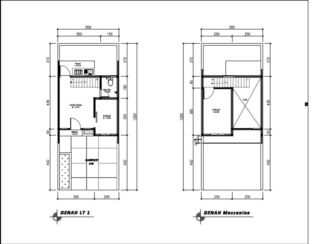 foto denah rumah tipe 36 Mezanin (2 kamar) (311) perumahan Bukit Sukanagara Resort