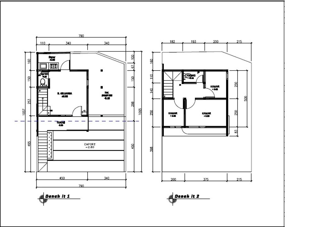 foto denah rumah tipe 50 Compact 3 Kamar HC (651) perumahan G-Land Katapang Residence 1