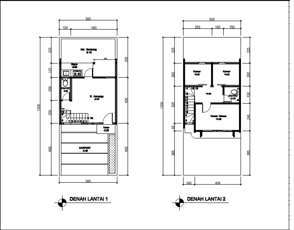 foto denah rumah tipe 50 Compact 3 Kamar HC (546) perumahan G-Land Ciwastra Park 2