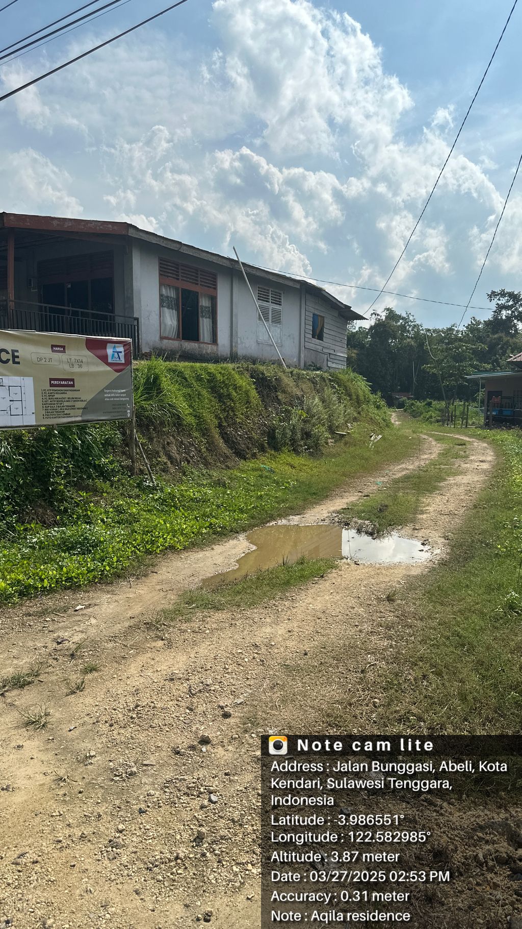 foto gerbang perumahan AQILA RESIDENCE