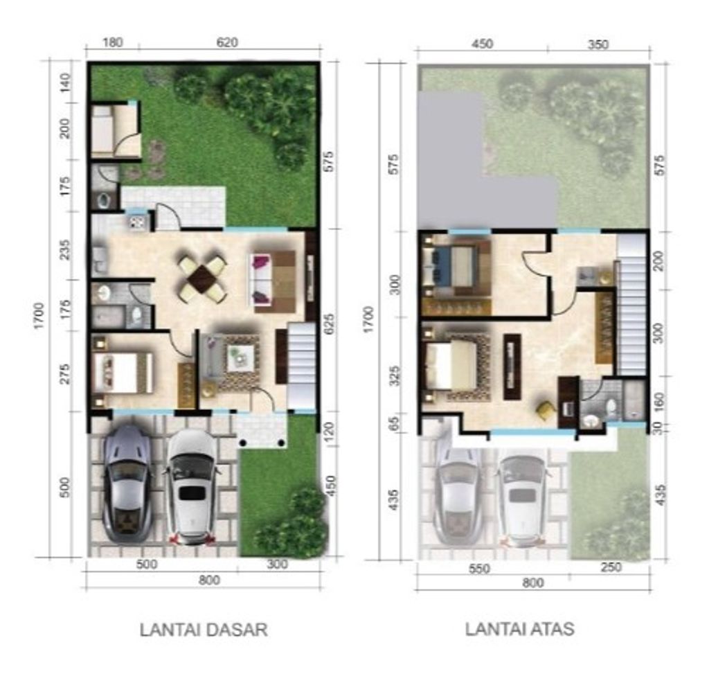 foto denah rumah tipe MONTEVERDE CARYOTA 5H 185 perumahan Citra Land Cibubur