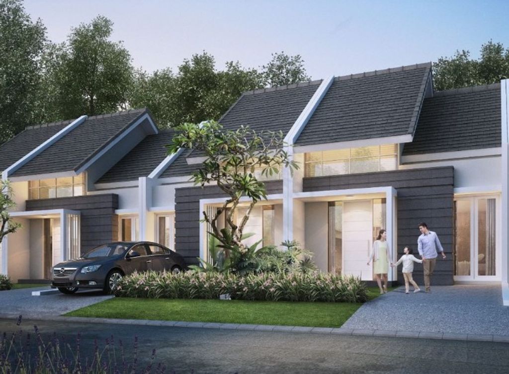 foto tampak rumah tipe MONTEVERDE CARYOTA 6H 122 perumahan Citra Land Cibubur