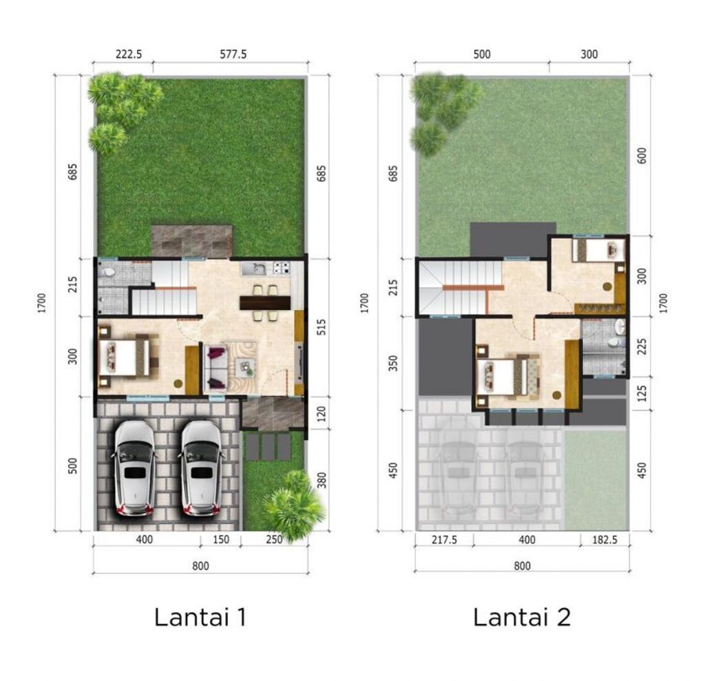 foto denah rumah tipe MONTEVERDE CARYOTA 1V 154 perumahan Citra Land Cibubur