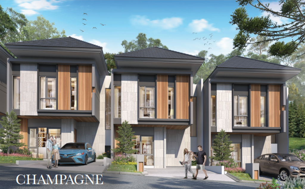foto tampak rumah tipe CHAMPAGNE - CHR perumahan PERUMAH CITRA CITY SENTUL KAWASAN REGULER